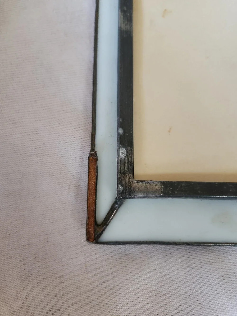 Vintage Style Ornate White Milk Glass Picture Frame Victorian Cottage 5x7